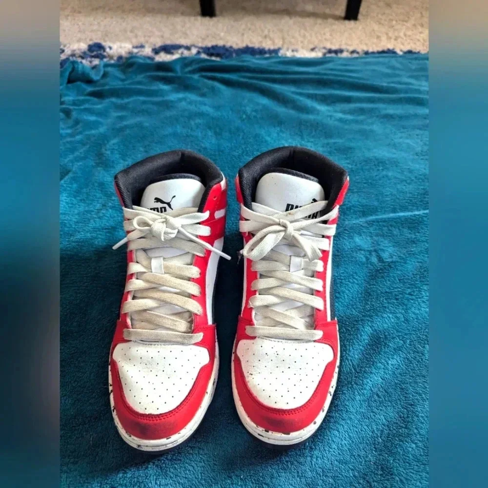 Puma Rebound Layup Mid Shoes Trainers Mid Cut Basketball Casual Sneaker US 5.5 - Picture 2 of 6